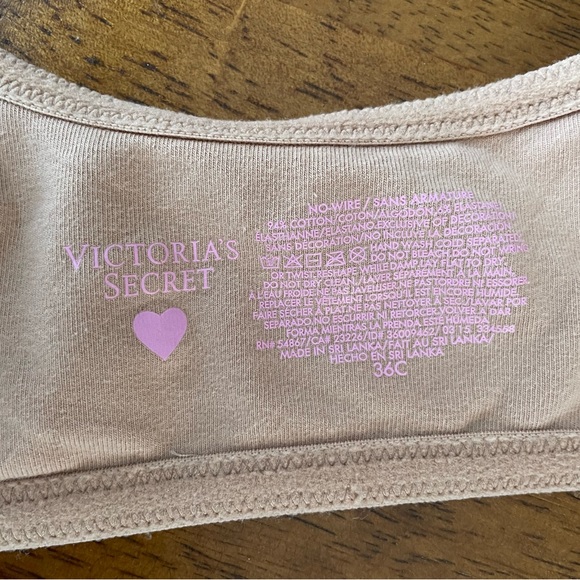 VICTORIA’S SECRET Cotton/Elastane No-Wire Bra,Beige,Size 36 C, Excellent… - Picture 15 of 16